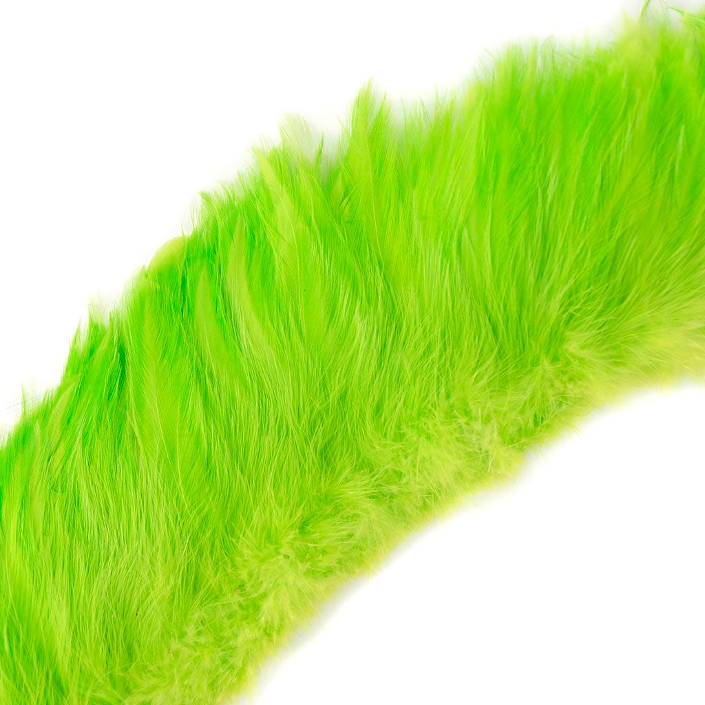 Rooster Hackle-White-Dyed - Lime