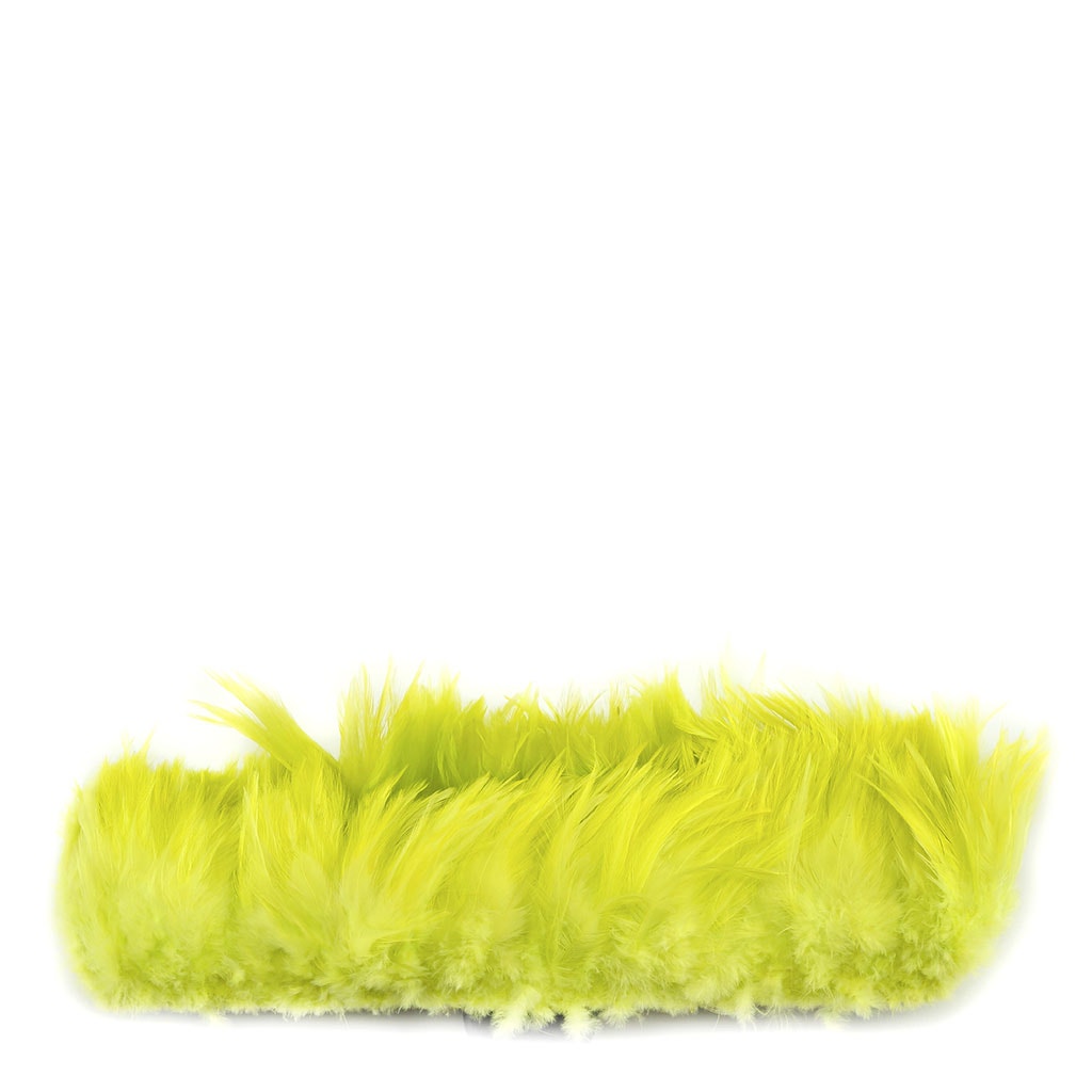 Rooster Saddles-White-Dyed - Fl Chartreuse