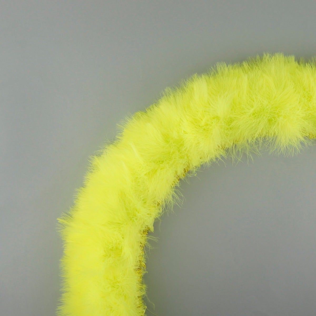 STRUNG TURKEY MARABOU BLOOD QUILL FEATHERS 4-5" - Fluorescent Chartreuse