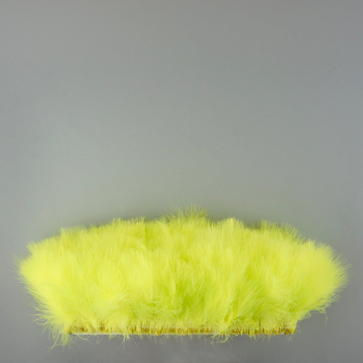 STRUNG TURKEY MARABOU BLOOD QUILL FEATHERS 4-5" - Fluorescent Chartreuse