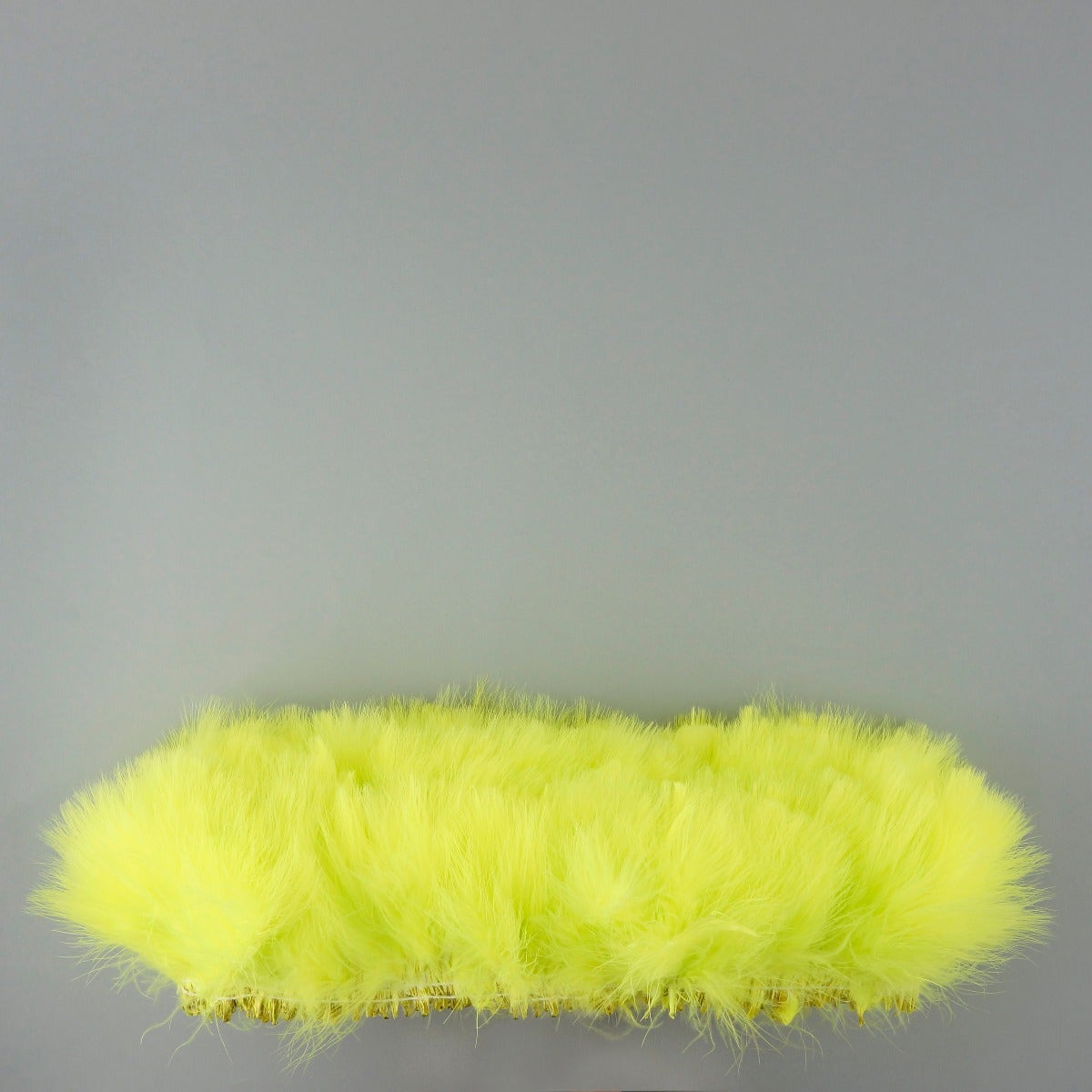 STRUNG TURKEY MARABOU BLOOD QUILL FEATHERS - 3-4" FLUORESCENT CHARTREUSE