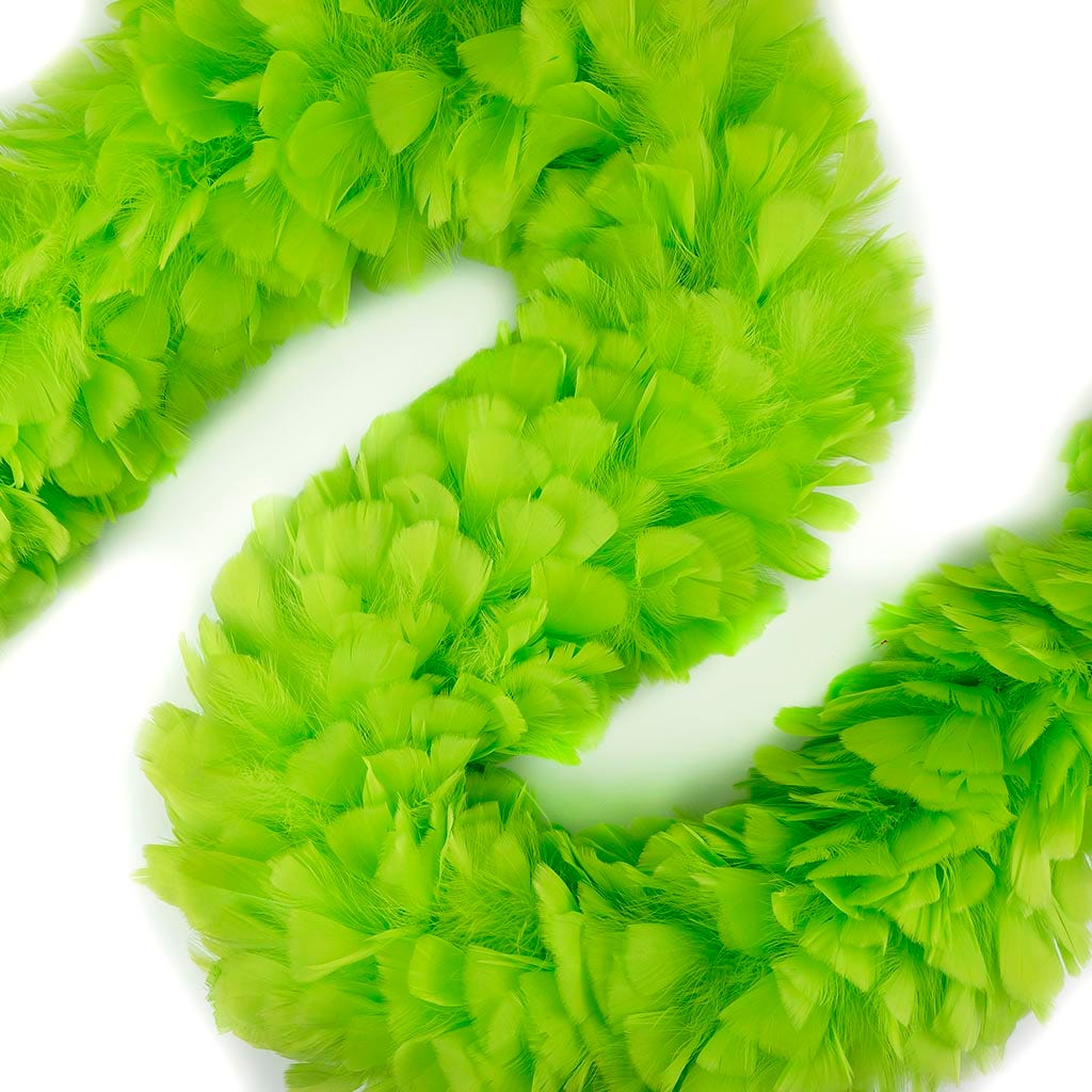 Turkey Feather Boa 8-10" - Lime