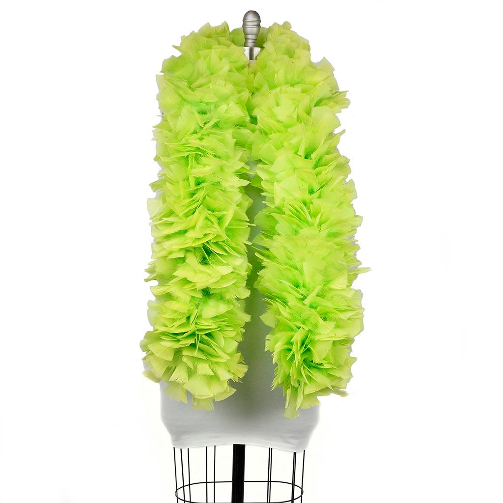Turkey Feather Boa 6-8"- Lime