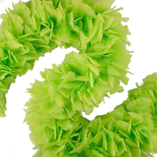 Turkey Feather Boa 6-8"- Lime