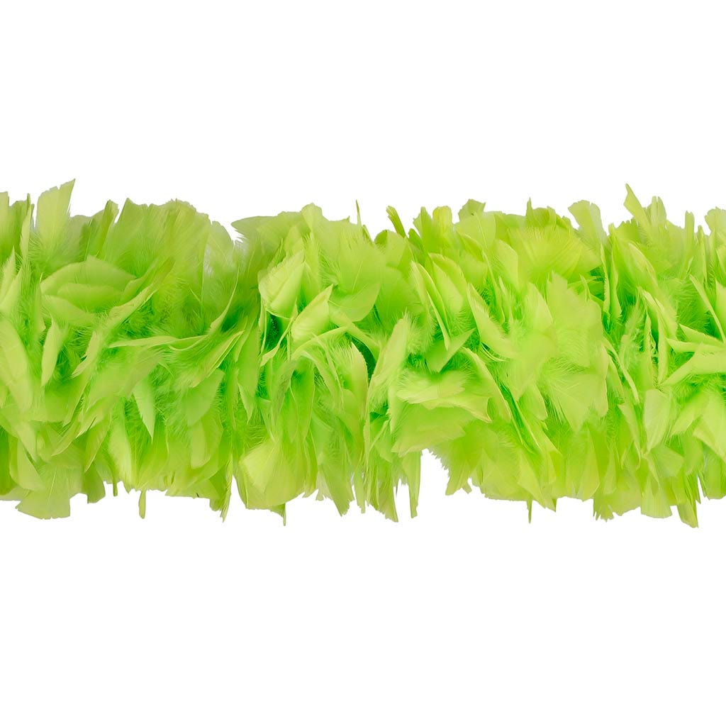 Turkey Feather Boa 6-8"- Lime