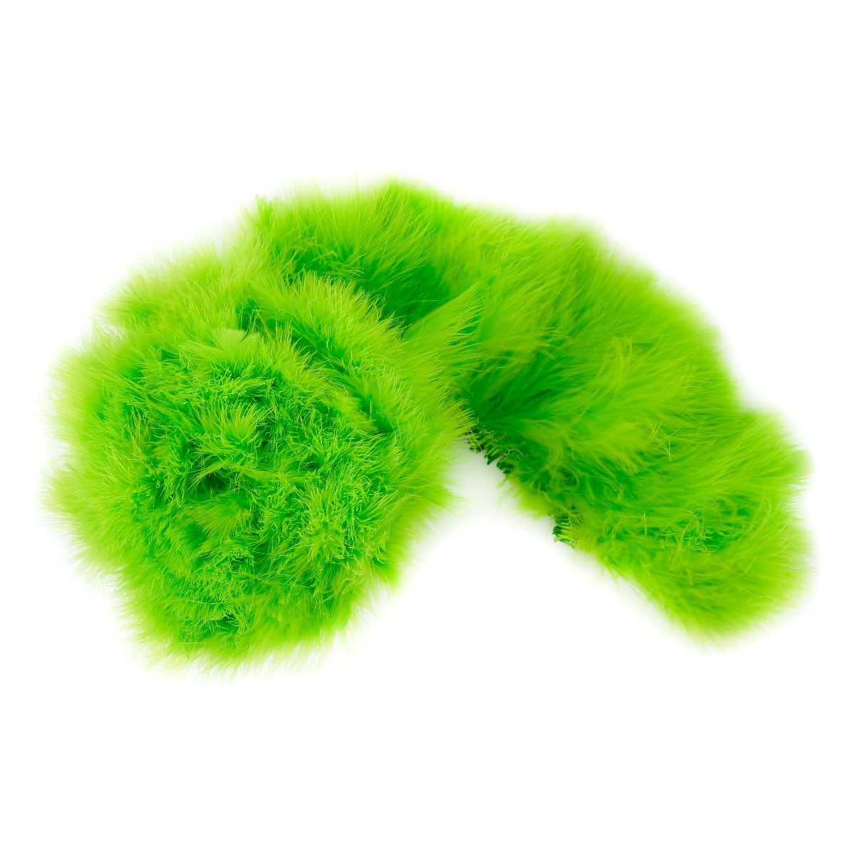 TURKEY MARABOU GOOD QUILL FEATHERS 3-4" - LIME