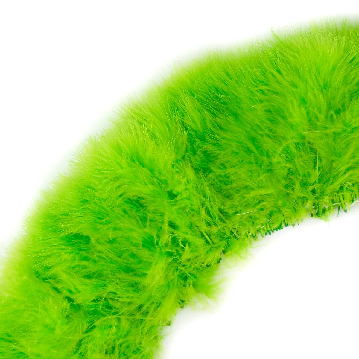TURKEY MARABOU GOOD QUILL FEATHERS 3-4" - LIME