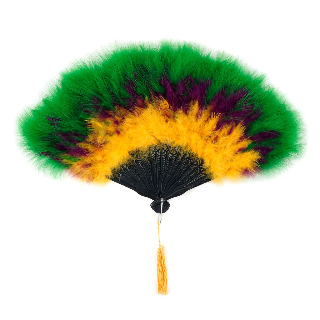 Marabou Feather Fan Multi Color - Mardigras Mix