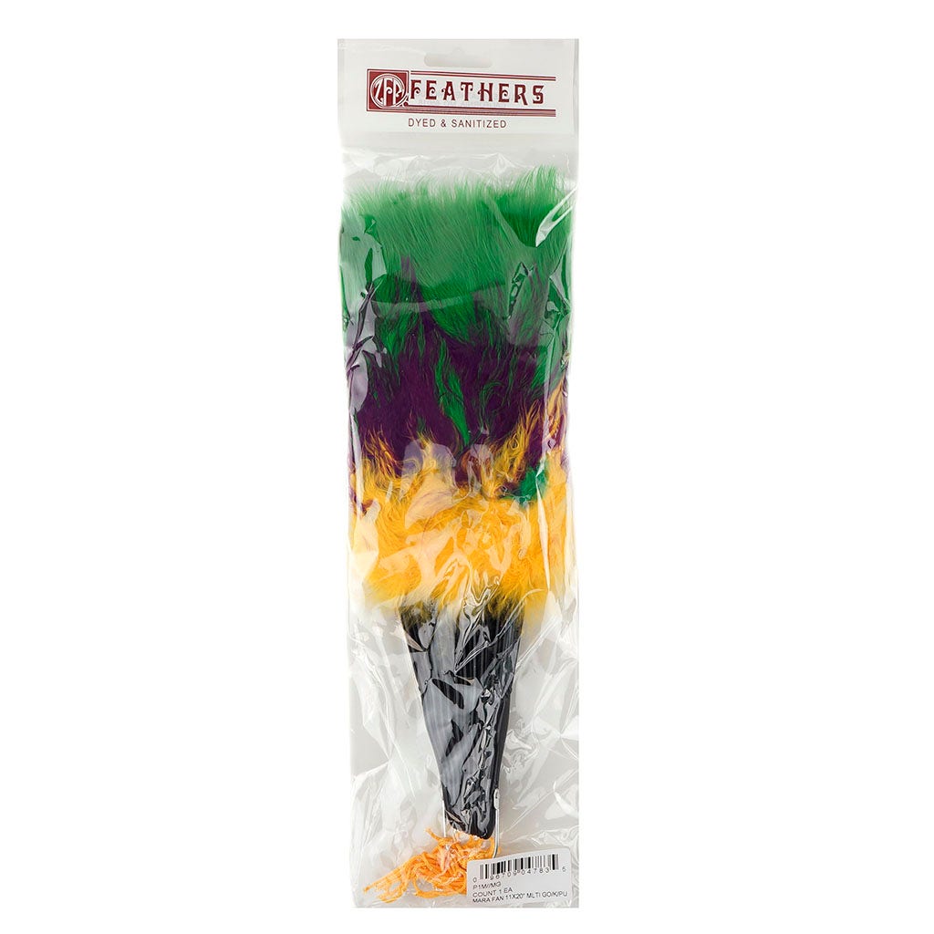 Marabou Feather Fan Multi Color - Mardigras Mix