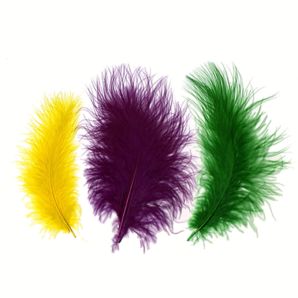 Turkey Marabou Mix Dyed - Mardigras Mix