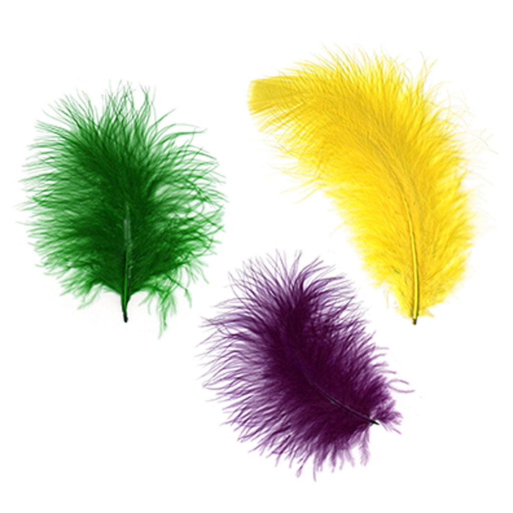 Loose Turkey Marabou Mix Dyed - Mardigras Mix