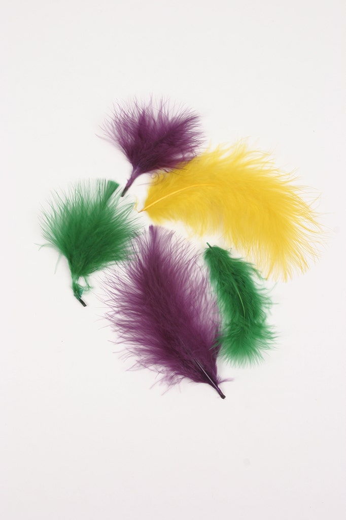 Loose Turkey Marabou Mix Dyed - Mardigras Mix