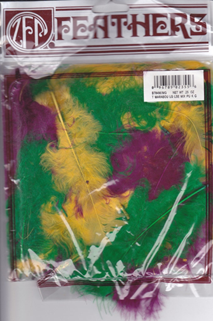 Loose Turkey Marabou Mix Dyed - Mardigras Mix