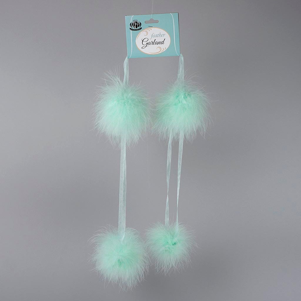 Marabou Feather Garland Mint