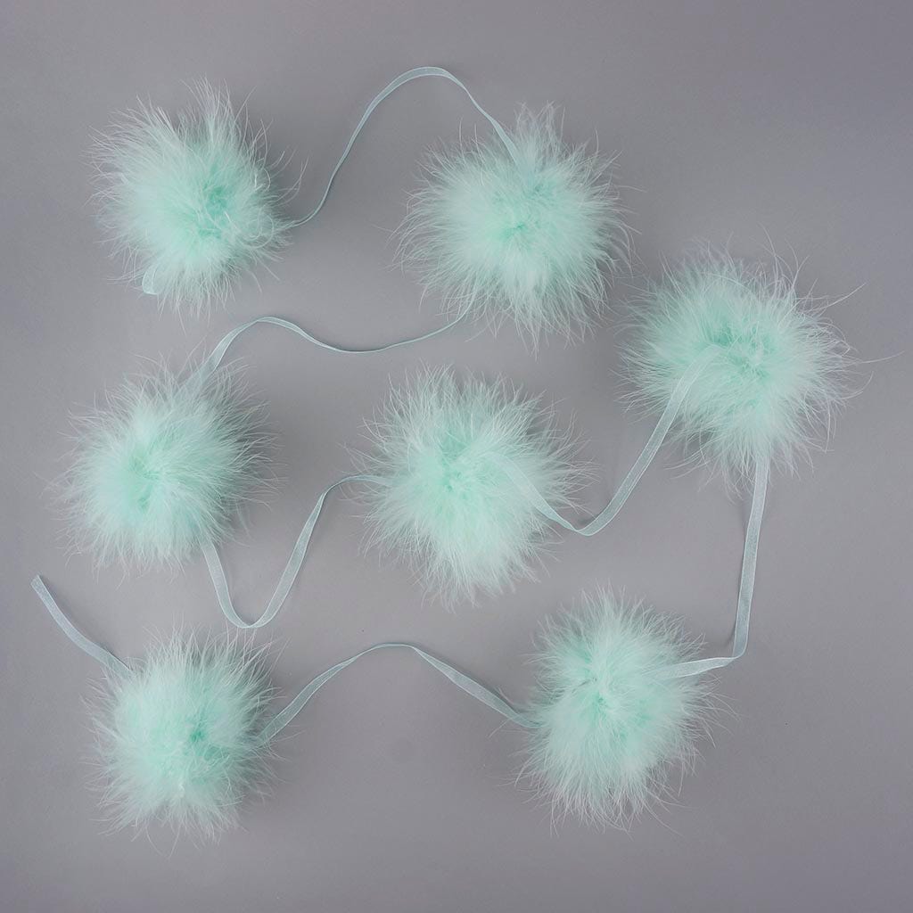 Marabou Feather Garland Mint