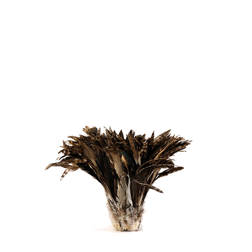Rooster Coque Tails Feathers Chinchilla Natural 9-12" [1/4 LB Bulk]