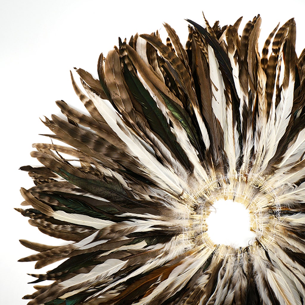 Rooster Coque Tails Feathers Chinchilla Natural 11-14" [1/4 LB Bulk]