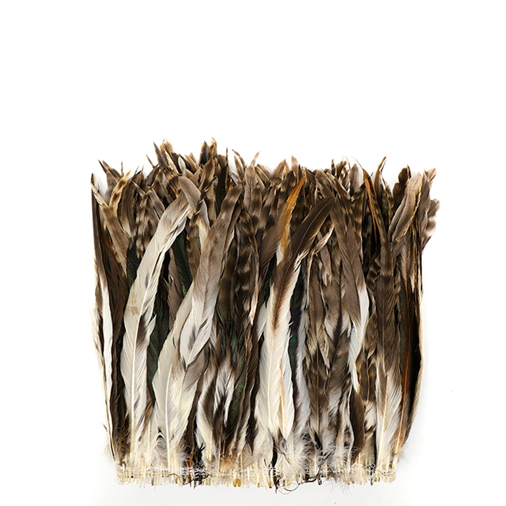 Rooster Coque Tails Feathers Chinchilla Natural 11-14" [1/4 LB Bulk]
