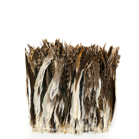 Rooster Coque Tails Feathers Chinchilla Natural 11-14" [1/4 LB Bulk]