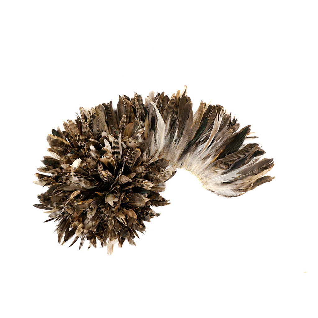 Rooster Coque Tails Feathers Chinchilla Natural 5-8" [1/4 LB Bulk]