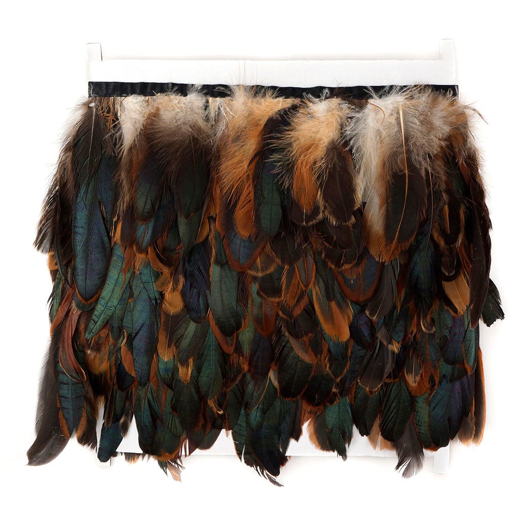 Half Bronze-Irid Coque Fringe - Natural Iridescent