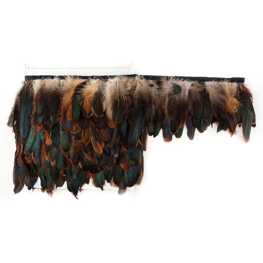 Half Bronze-Irid Coque Fringe - Natural Iridescent