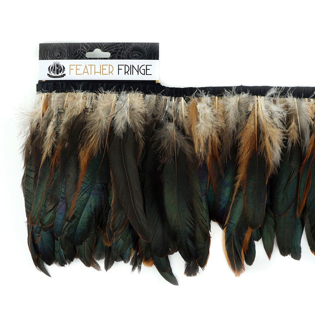 Half Bronze-Irid Coque Fringe Natural