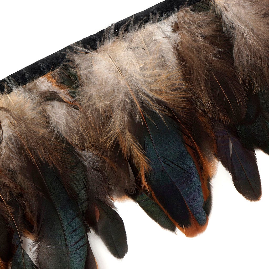 Half Bronze-Irid Coque Fringe - Natural Iridescent