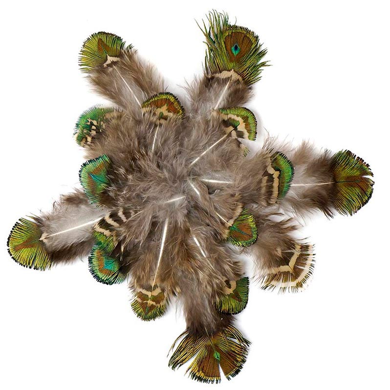 Natural Gold Peacock Feather Plumage[{WEDDING CENTERPIECES}] - Natural