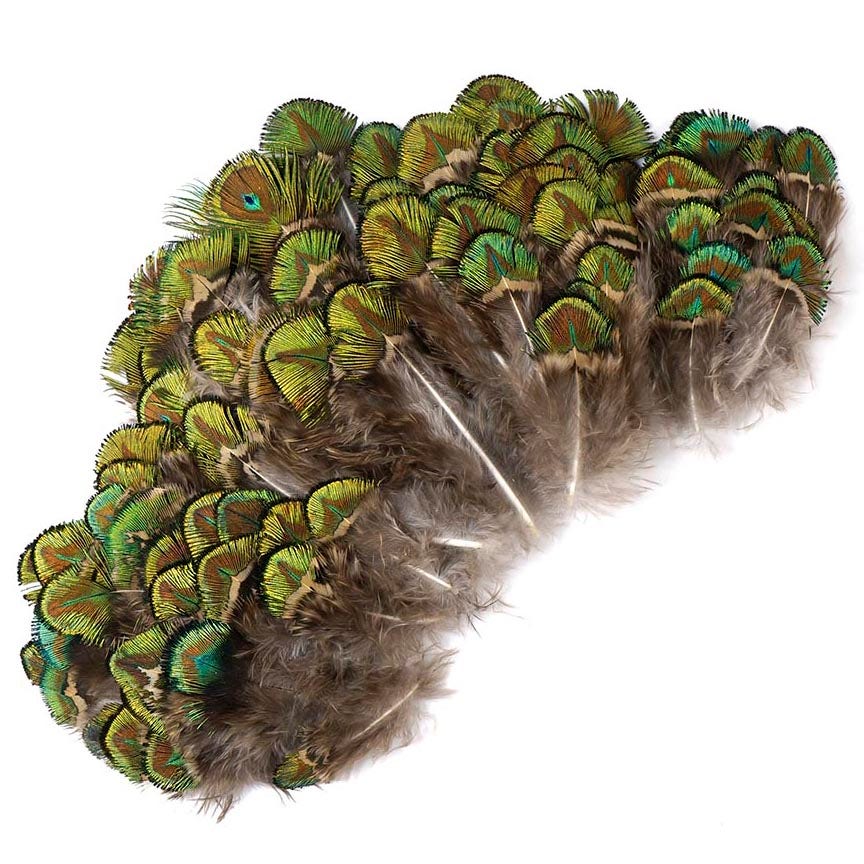 Natural Gold Peacock Feather Plumage[{WEDDING CENTERPIECES}] - Natural