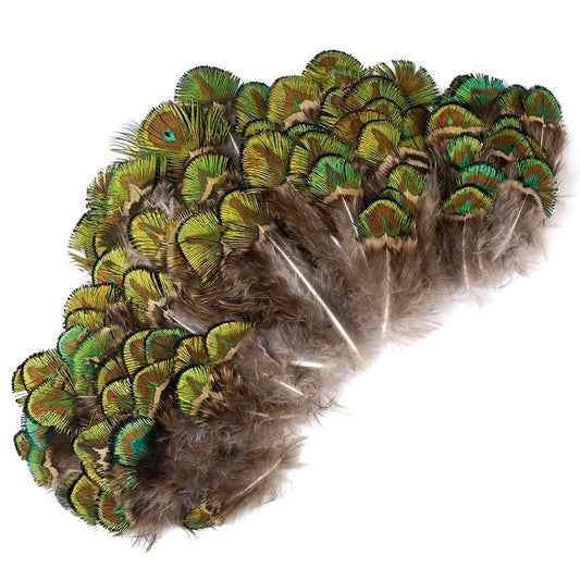 Natural Gold Peacock Feather Plumage[{WEDDING CENTERPIECES}] - Natural