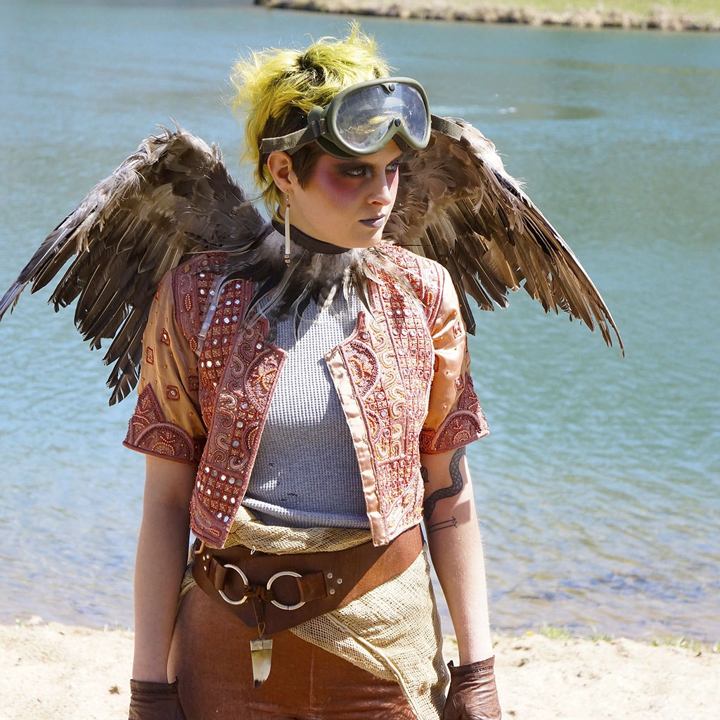 Adult Mockingbird Large Wings Costume - Angel Fairy Cosplay Halloween Feather Wing