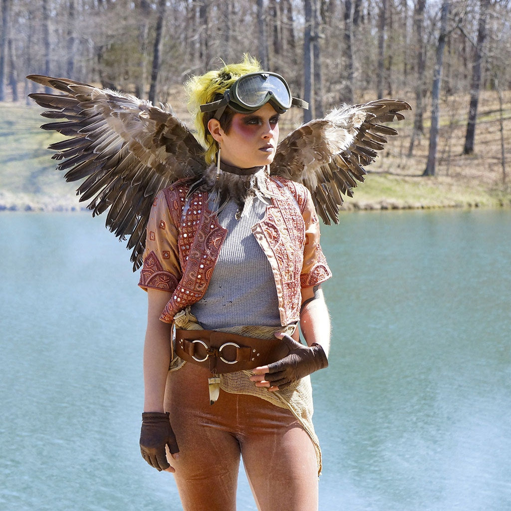 Adult Mockingbird Large Wings Costume - Angel Fairy Cosplay Halloween Feather Wing