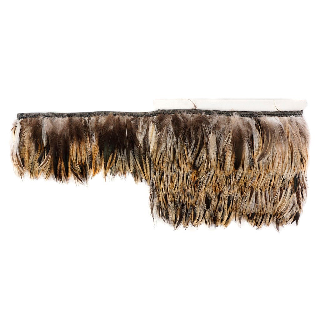 Badger Hackle Feather Fringe - Natural
