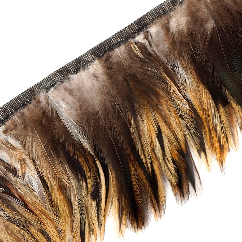 Badger Hackle Feather Fringe - Natural