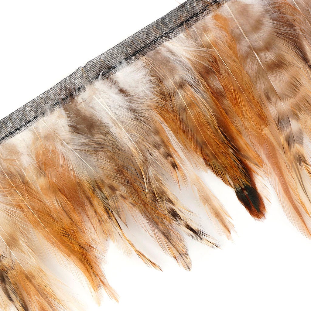 Red Chinchilla Hackle Fringe - Natural