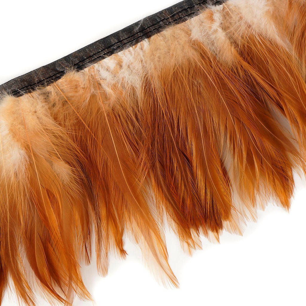 Natural Red Hackle Fringe - Natural