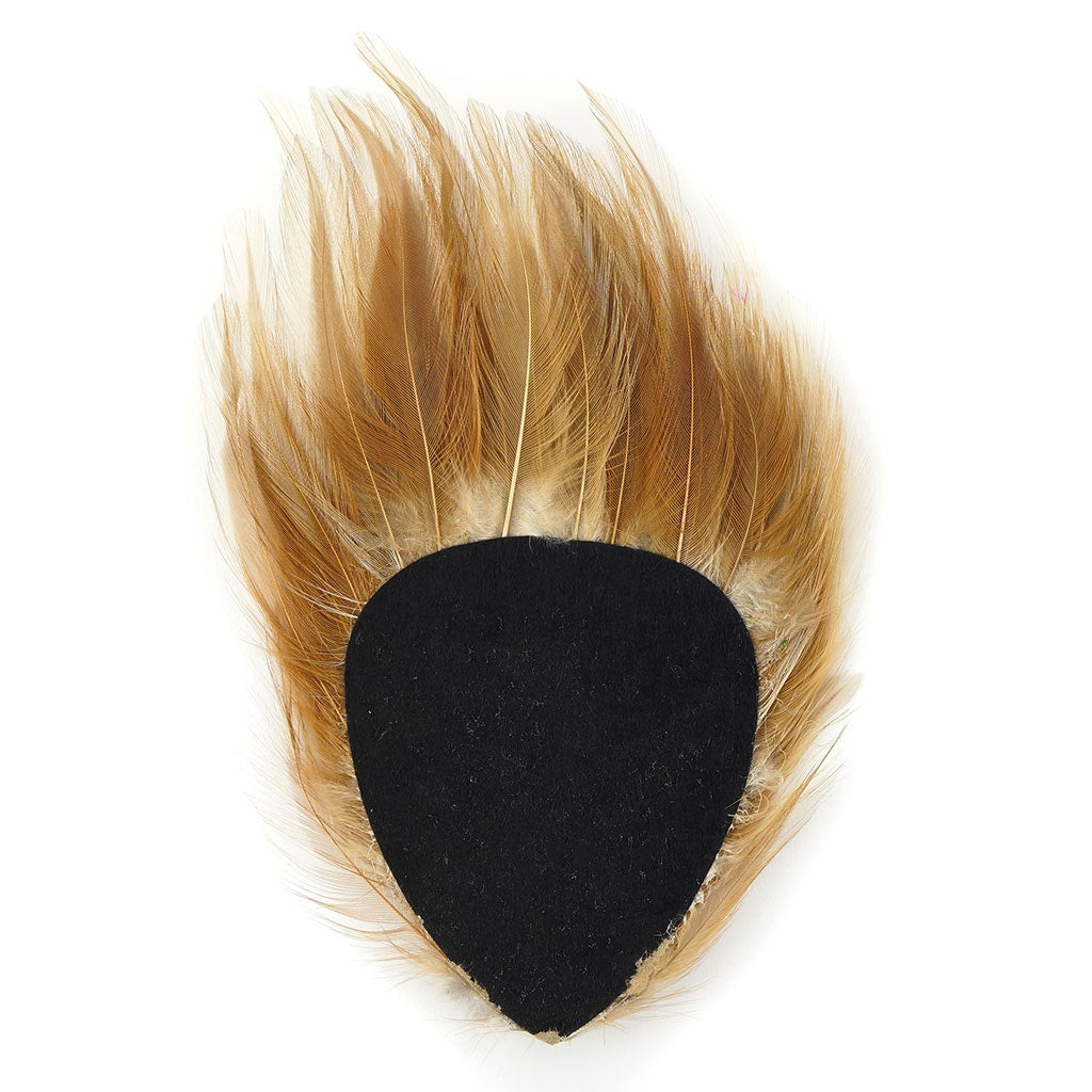 Natural Red Hackle Feather Pads - Natural