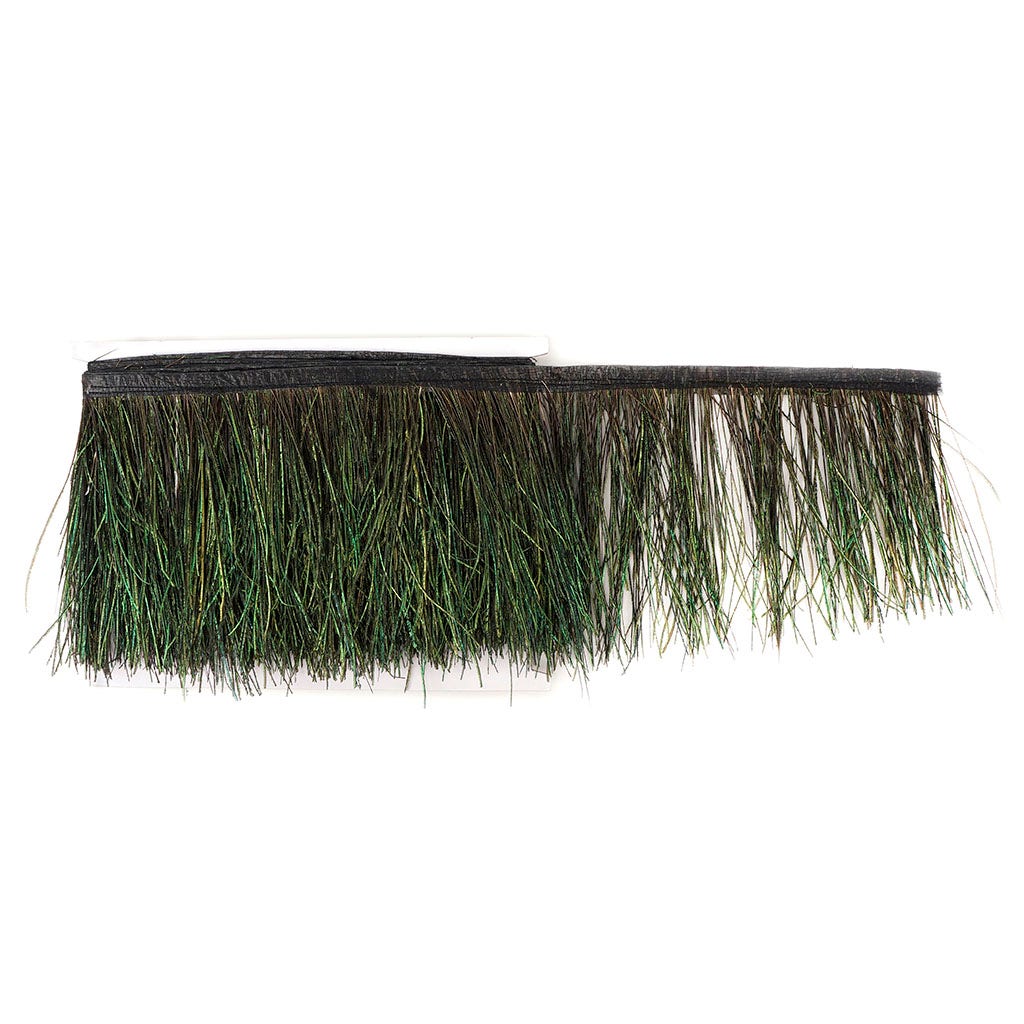 Peacock Flue Feather Fringe - Natural