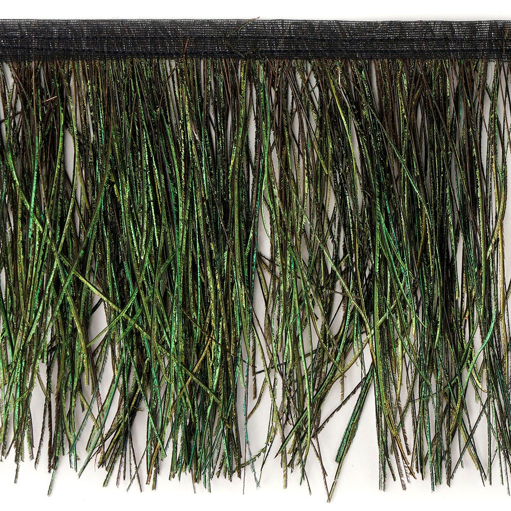 Peacock Flue Feather Fringe