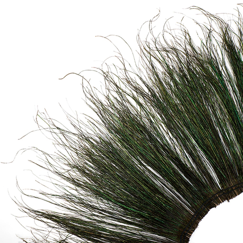 Peacock Flue (Herl) Feathers [{WEDDING CENTERPIECES}] - Natural - 14 - 16"