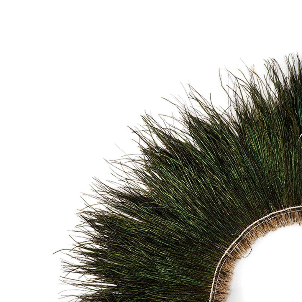 Peacock Flue (Herl) Feathers [{WEDDING CENTERPIECES}] - Natural - 8-10"