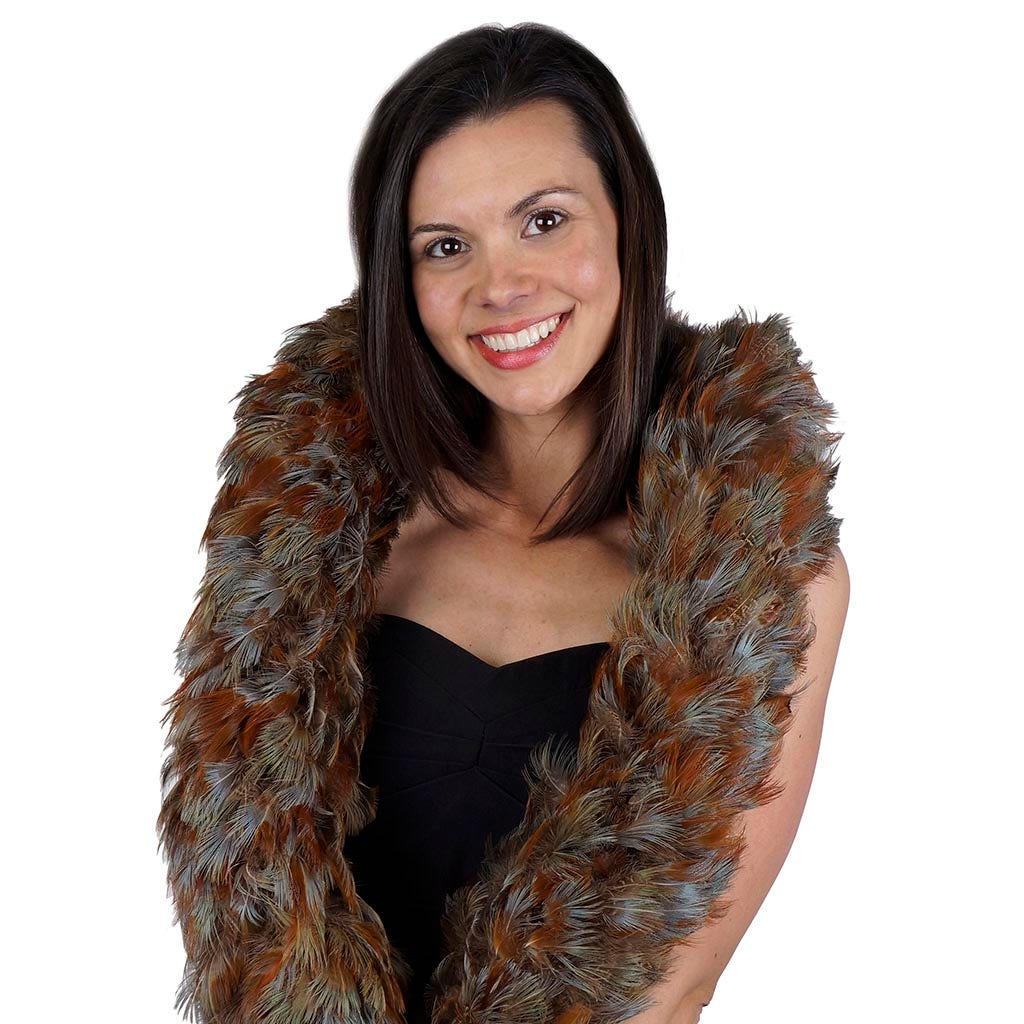 Natural Pheasant Feather Boa