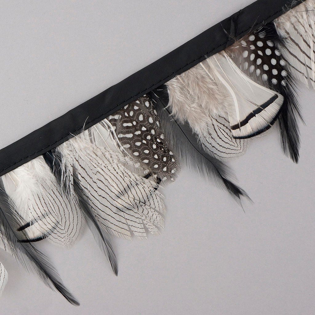 Assorted Feather Fringe - Natural - 2.5"