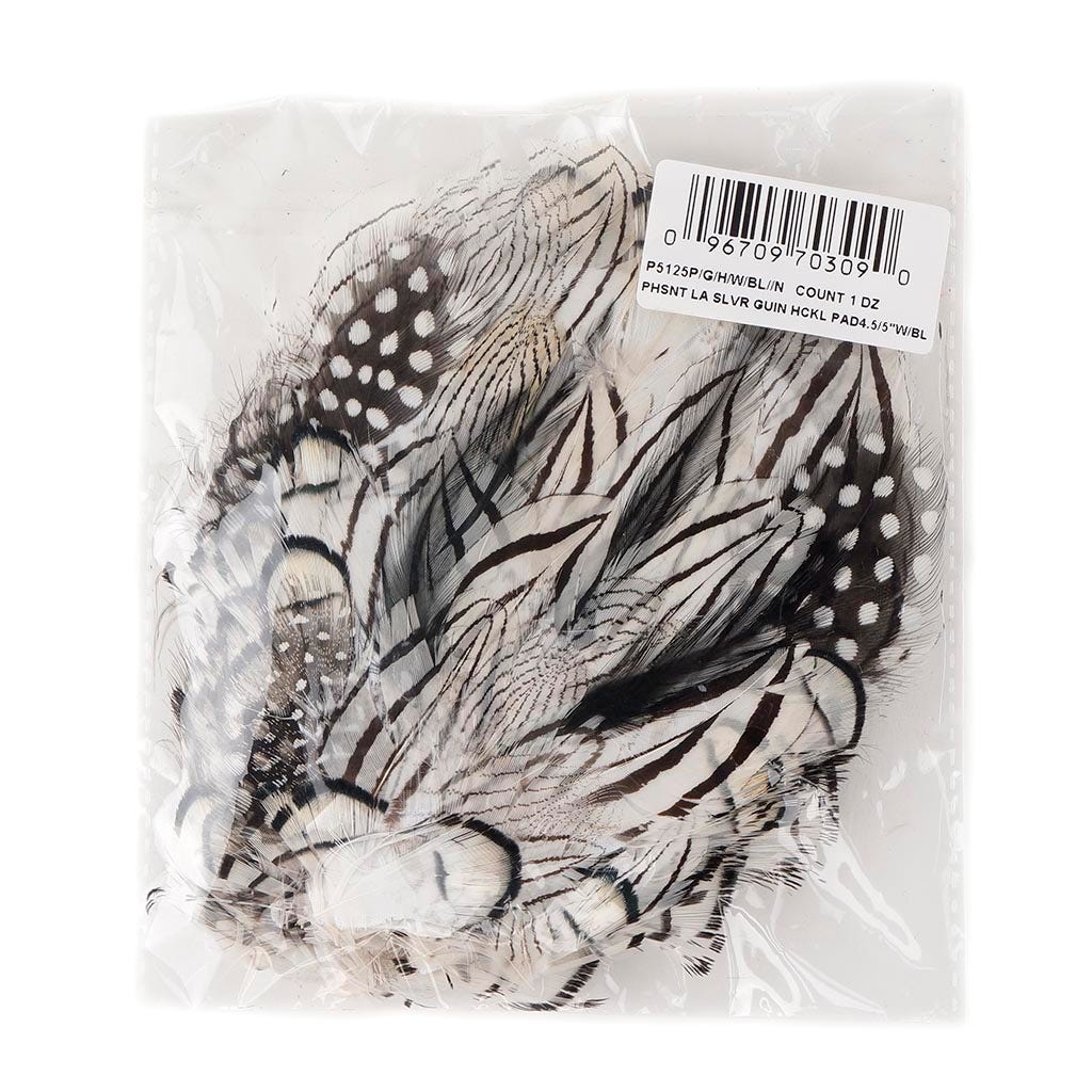 Silver-Guinea-Hackle Pad - Natural