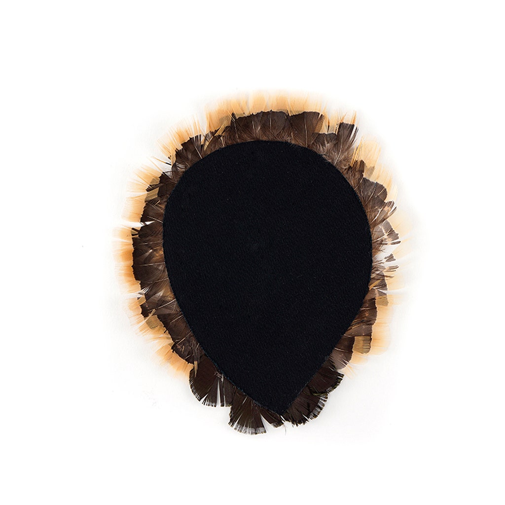 Amber-Iridescent Feather Pad - Natural
