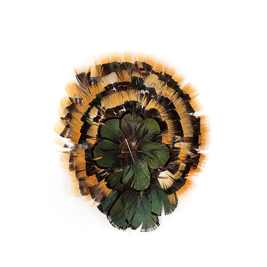 Amber-Iridescent Feather Pad - Natural