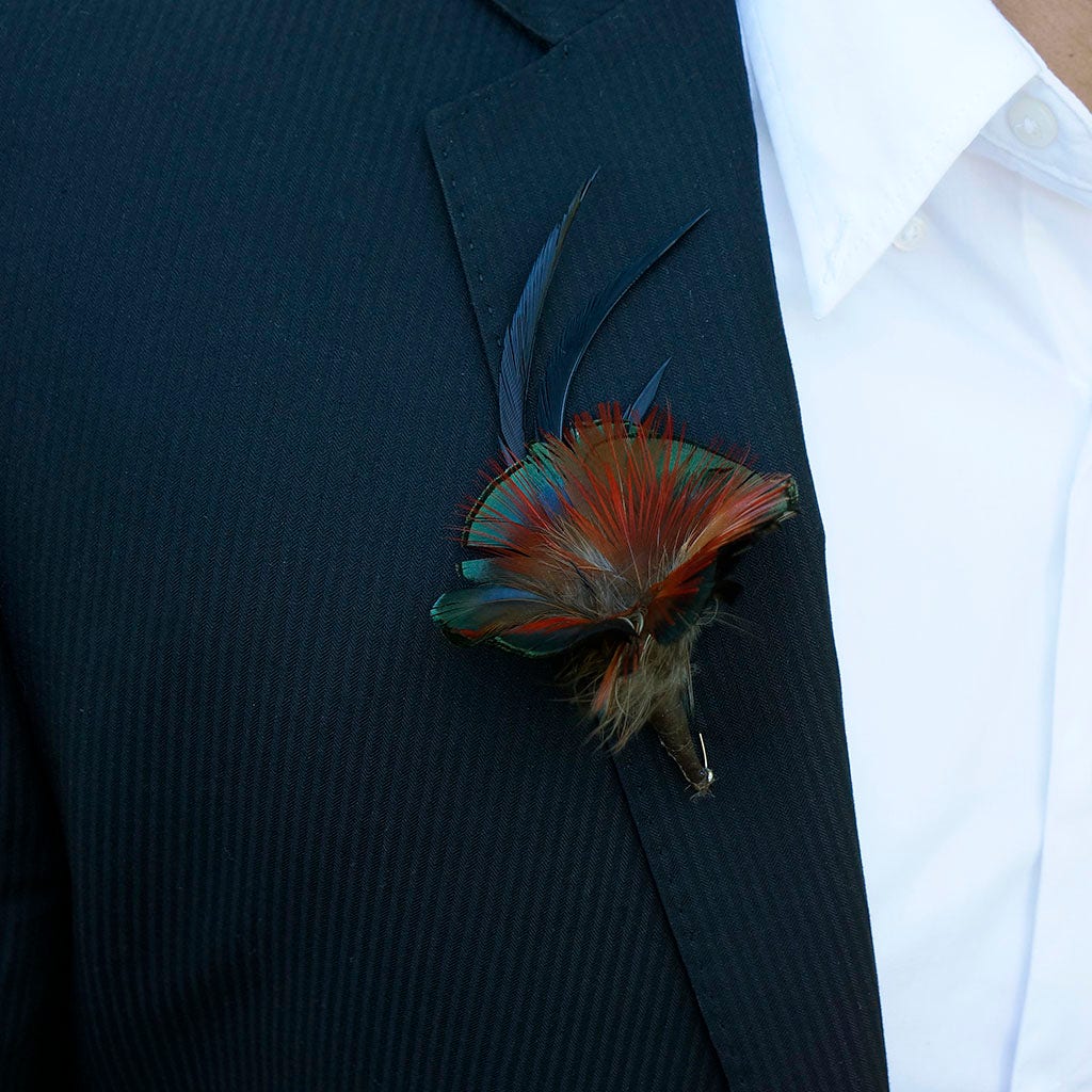 Feather Corsage - Lady Amherst - Biot - Natural