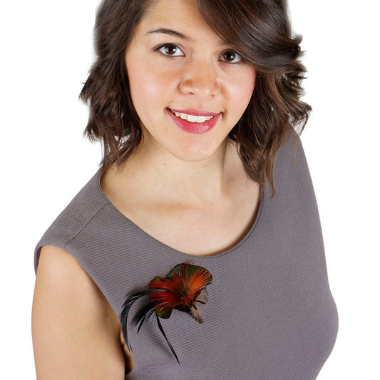Feather Corsage - Lady Amherst - Biot - Natural