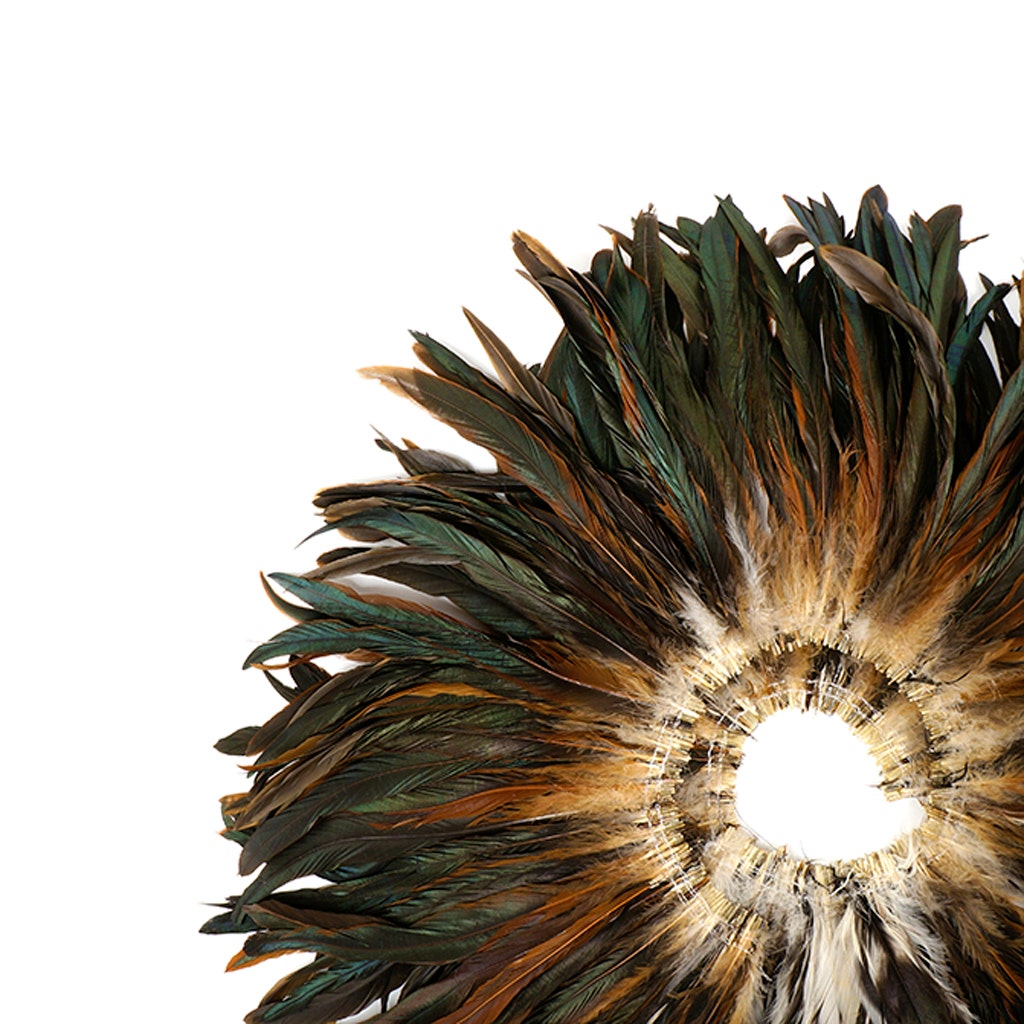 Rooster Coque Tails Feathers Half Bronze Natural 9-12" [1/4 LB Bulk]